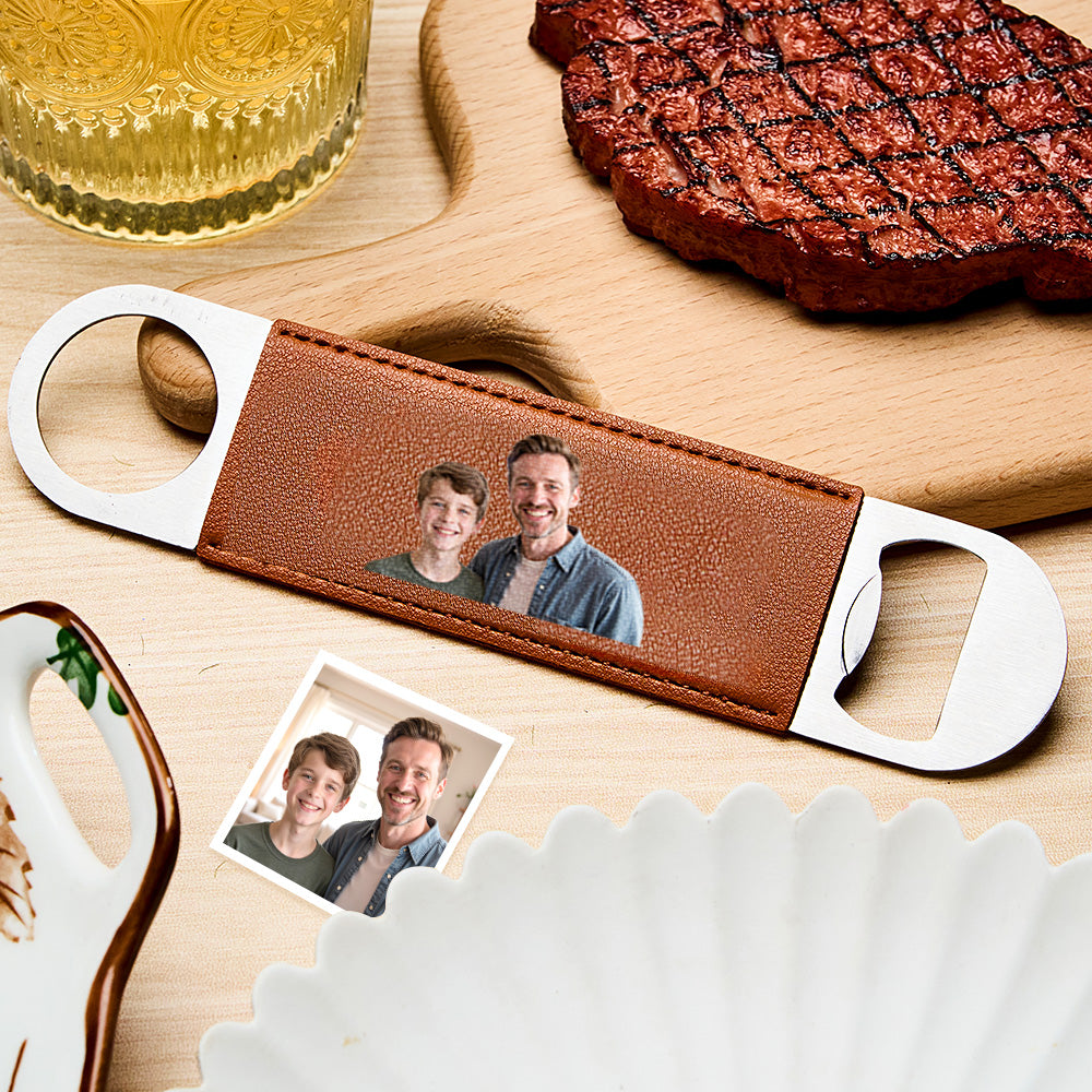 Custom Photo Bottle Opener – Groomsmen Gift, Best Man Keepsake, Personalized Wedding Favor