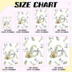 Personalized Winnie the Pooh Throw Blanket with Name Nursery Decor Birthday Baby Shower Gift for Kids