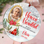 acrylic ornament personalized photo with name memorial keepsake