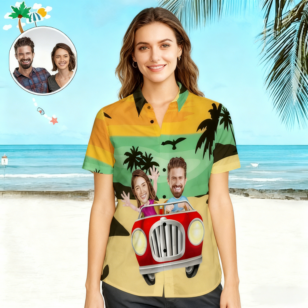 Custom Face Hawaii Shirts Personalized Funny Summer Holiday Beach Shirt
