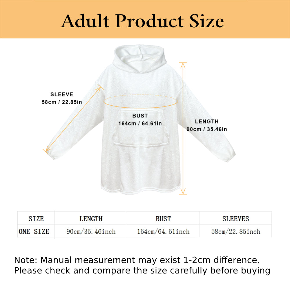 Personalised Blanket Hoodie Unisex Oversized Starry Sky Blanket Sweatshirt for Adult Kids