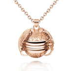 Personalized Angel Wings Expanding Photo Ball Locket Necklace