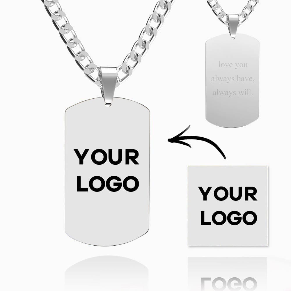 Personalised Engraved Military Dog Tags Photo Necklace For Men