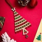 Personalized Photo Projection Ornaments Diamond Christmas Tree Shape Ornaments Christmas Tree Decoration Ornaments for Christmas Gifts