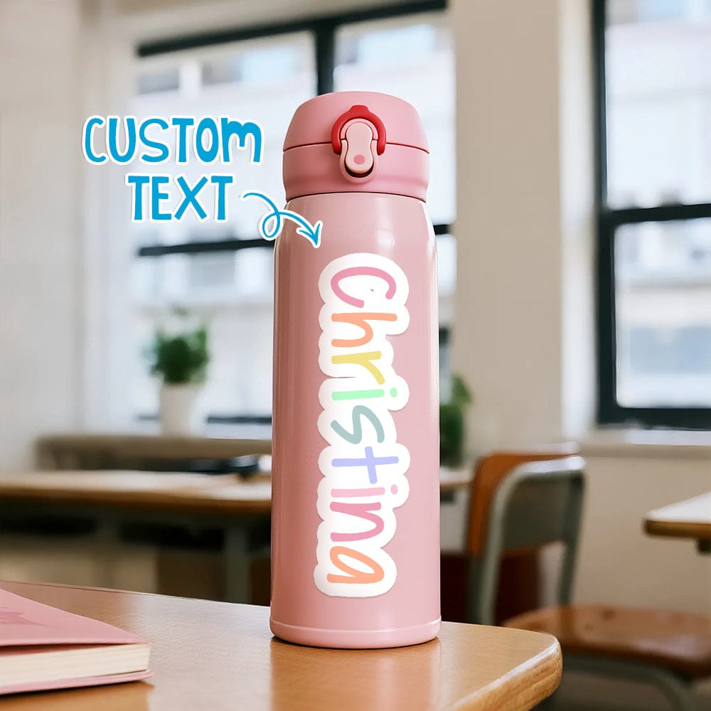 Custom Name Colorful Art Font Stickers Personalized Text Stickers for Stationery & School Supplies