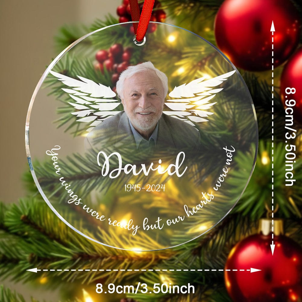 personalized photo with name ornament acrylic memorial design