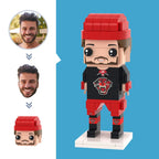 Customized Head Ice Hockey Player Brick Figures Small Particle Building Block Toys Can Be Customized As Building Block Art Gifts