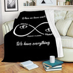 Personalized Infinity Love Name Blanket Custom Blanket
