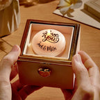 Custom Magical Cake Candle Music Box Flip Box With Personalized Text and Photo Mother's Day Gifts