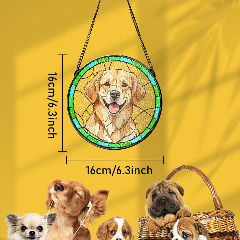 Cat Memorial Suncatcher Ornament Personalized Pet Portrait Gifts for Window Display