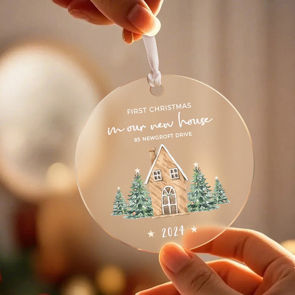 personalized acrylic ornament as a housewarming gift