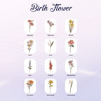 mirror comb personalized birth flower foldable design