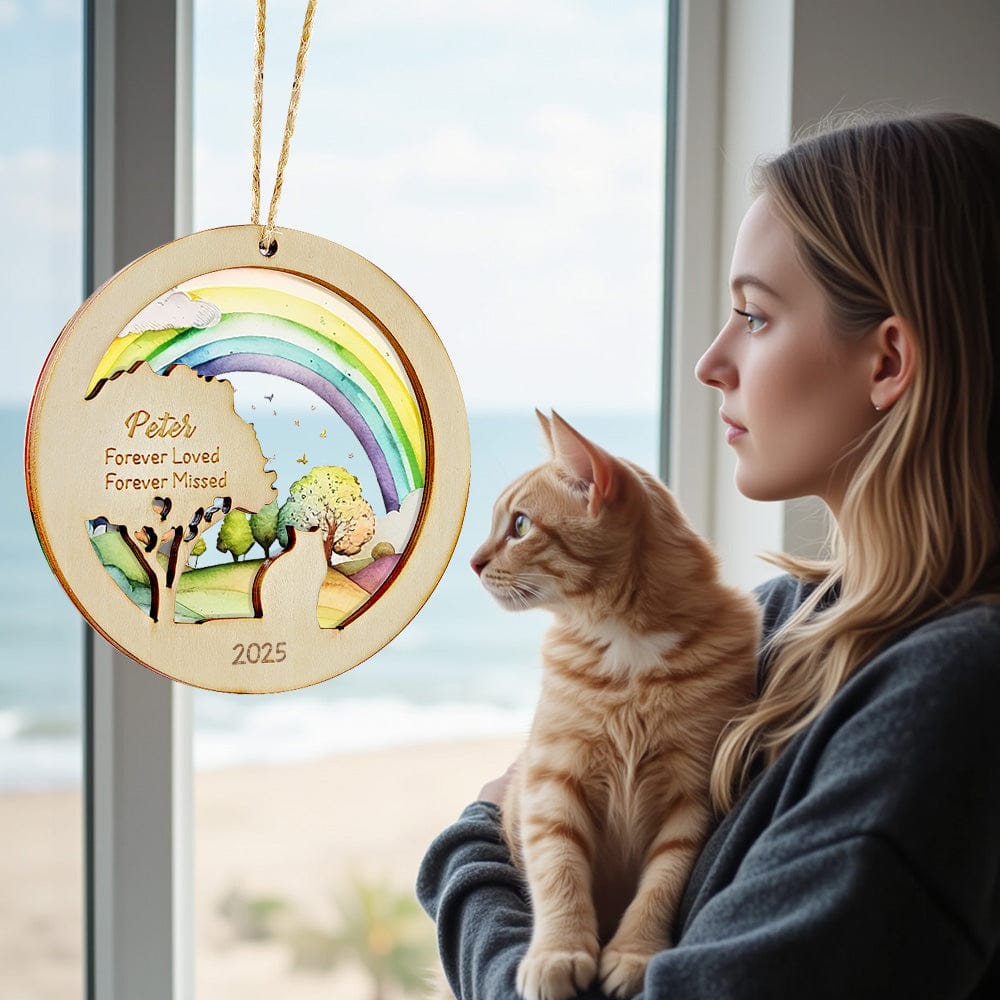 cat memorial ornament loss of cat gift memorial tree keepsake
