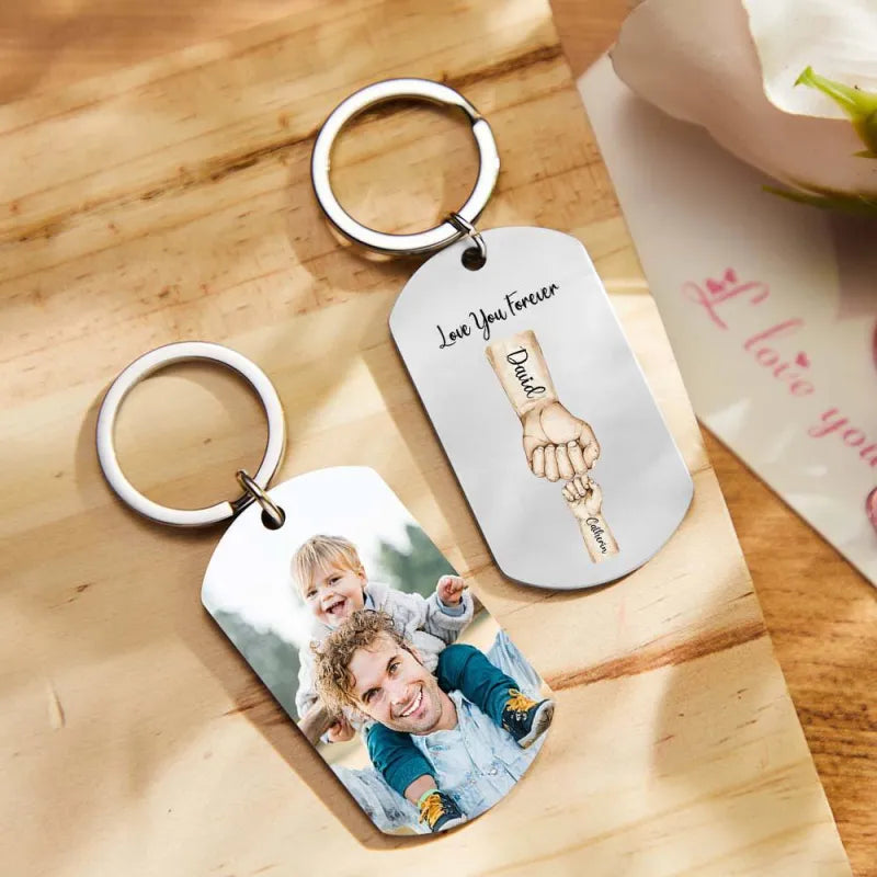 fathers day surprise keychain for dad inspired by bump keychain best dad ever keychain photo keyring father s day gift
