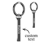 Personalized 3D Bar Keychain Engraved Music Code Key Chain