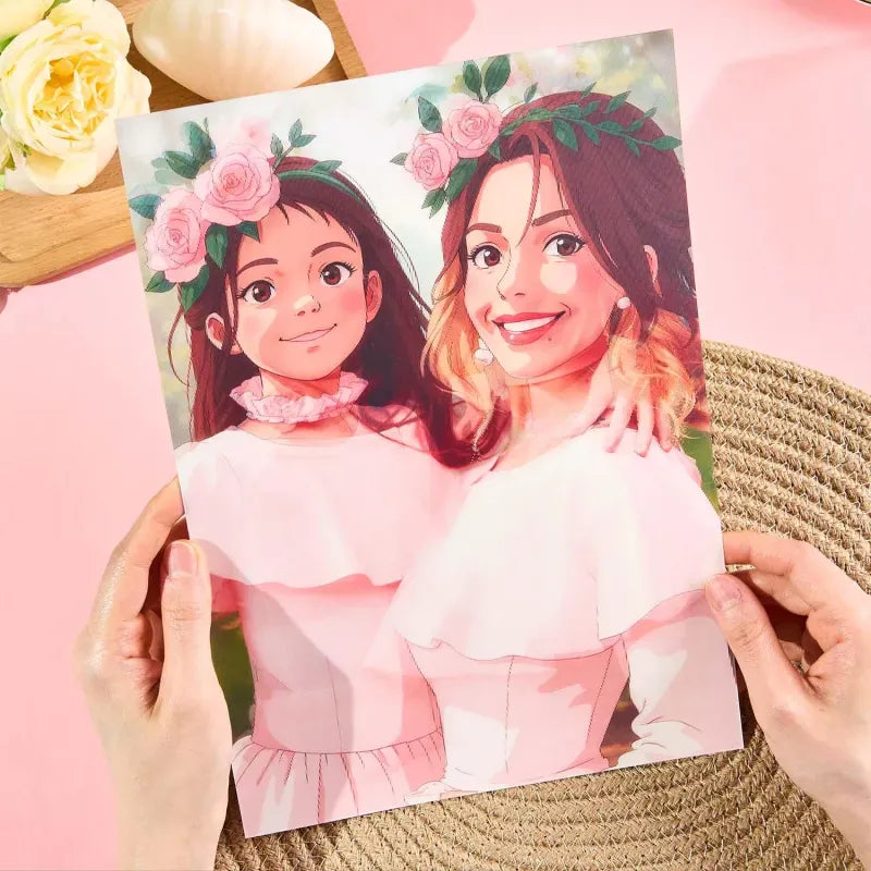 K-Dual View Personalized Anime Style Lenticular Photo Frame Art Gift Valentines Gift