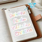 Custom Name Colorful Art Font Stickers Personalized Text Stickers for Stationery & School Supplies