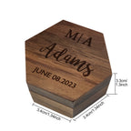 custom six styles customized hexagon wooden jewelry box wedding detail view