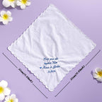 Personalized Embroidered Wedding Handkerchief Mother of the Bride or Groom Gift