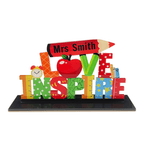 Personalized Name Love Inspire Teacher Desk Sign