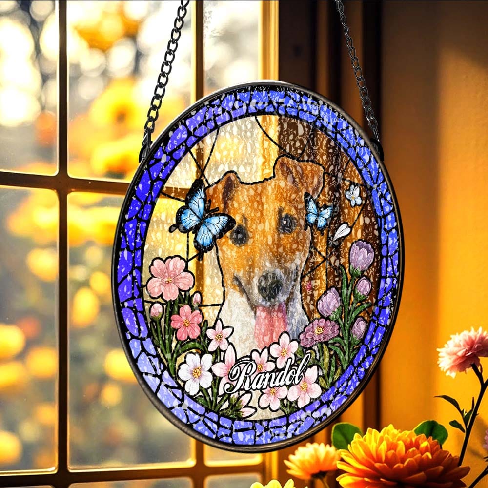 I Suncatcher Ornament Love Feels Close Again Window Memorial Gift for Loss of Dog