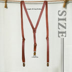 Personalized Men's PU Suspenders with Engraved Name Gifts for Men Groomsmen Accessory