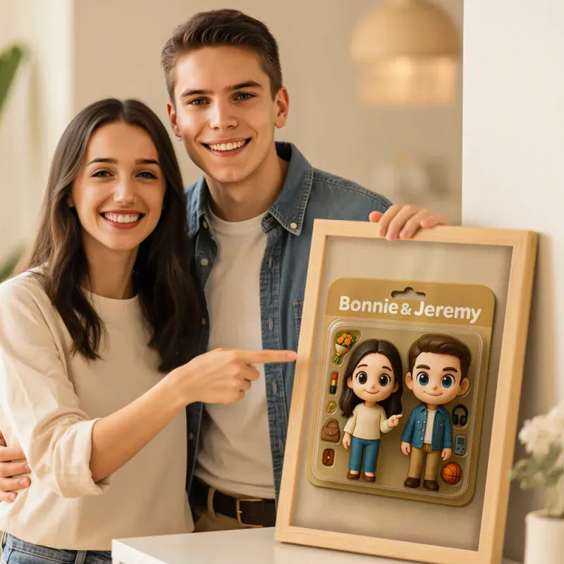 Fully Body Custom Figure Portraits Toy Box Art | Custom Photo Cartoon Style Frame Decorations Flat Printed Image in Reality