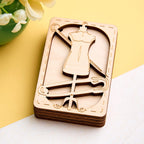 Personalized Wooden Needle Box Holder with Magnet Needle Storage Tool Gift for Craft Lovers