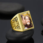 Mother's Gift Custom Vintage Square Photo Ring
