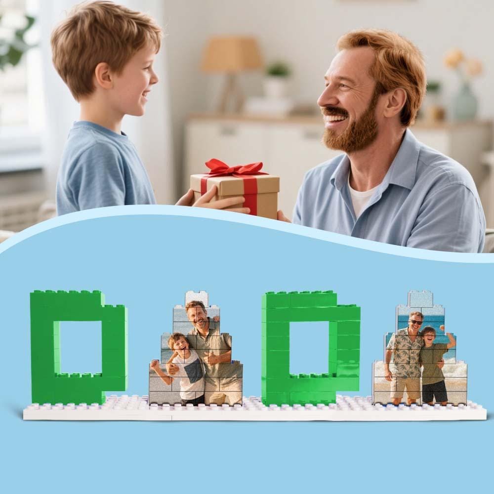 fathers day surprise custom gift for dad inspired by photo dada building brick puzzles photo block father s day gifts