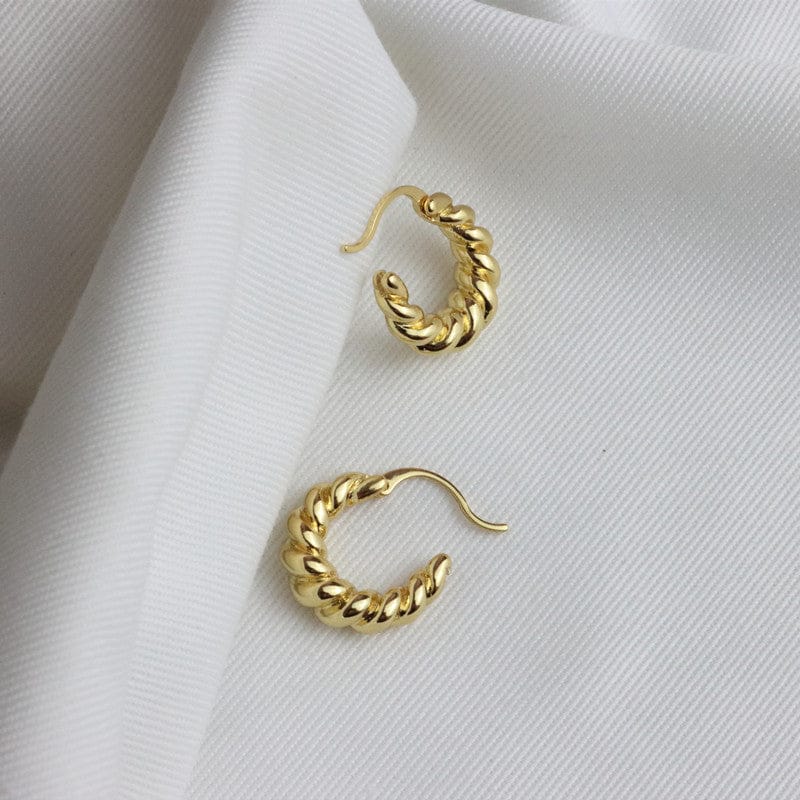 Small Twist Hoop Earrings