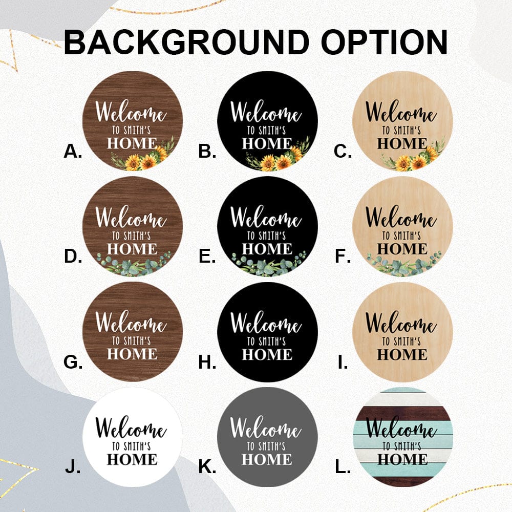 welcome to home personalized front door sign for entryway decor