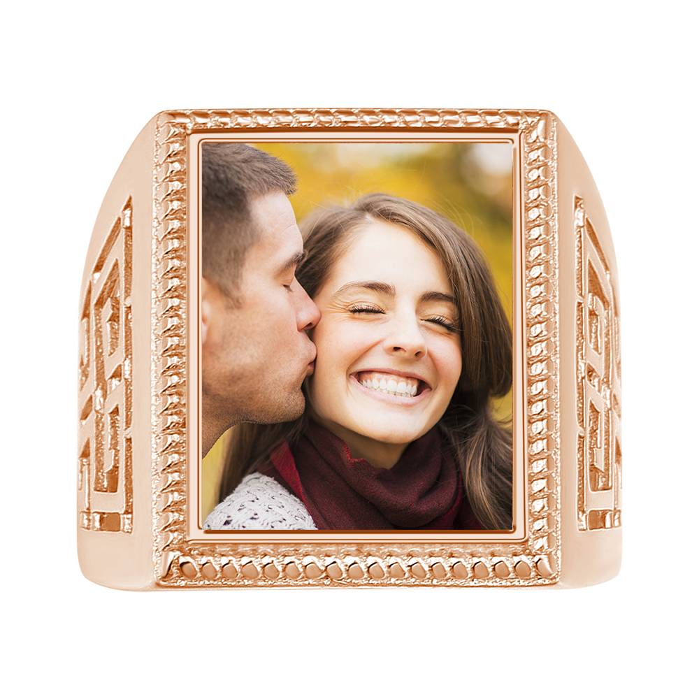 Mother's Gift Custom Vintage Square Photo Ring