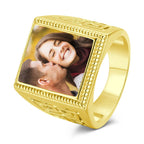 Mother's Gift Custom Vintage Square Photo Ring