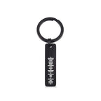Single Side Engraved Stainless Steel Scannable Code Music Keychain
