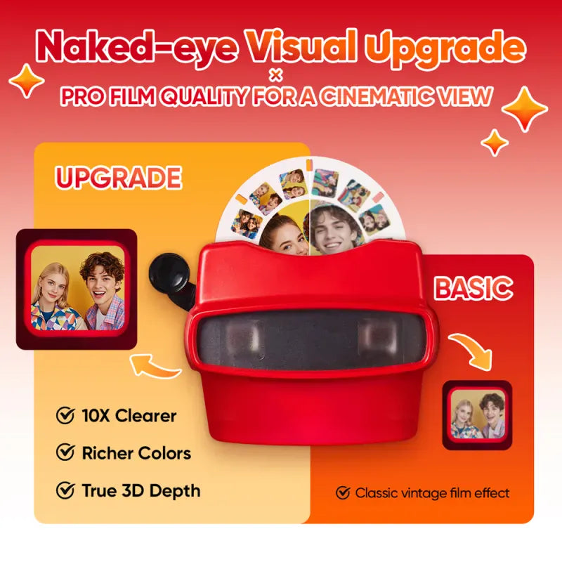 Personalized 3D Viewfinder Photo Reel Upgraded Version – Custom Engraved Insert (Reel Only)