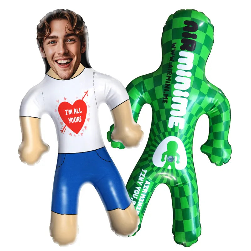Personalized Couple Blow Up Doll Custom Your Face & Text Air Doll
