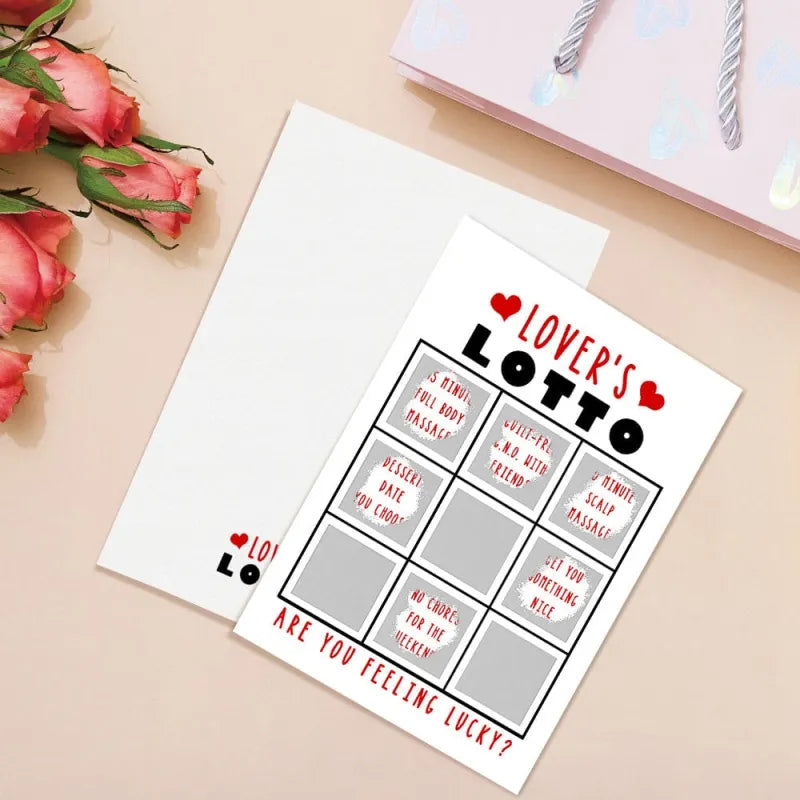 Lover's Lotto Scratch Card Valentine's Day Surprise Funny Scratch off Card Gift