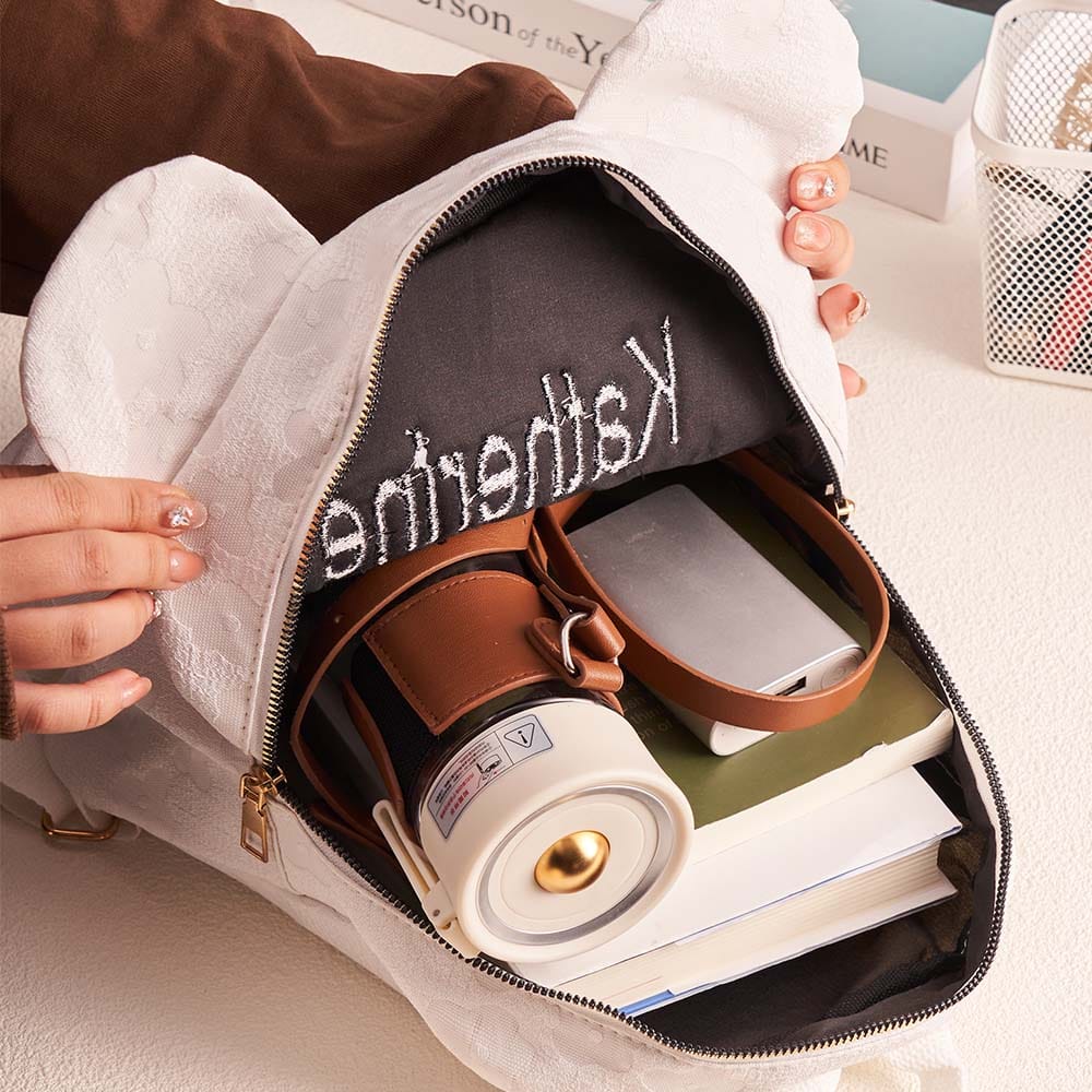 Personalized Name Embroidery Backpack Custom Mini Flower Backpack School Bags Gift for Kids