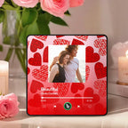 FridgeBeats Framed 4.0 Personalized Music Fridge Magnet with Red Heart Valentines Gift Music Wall Photo Sticker Music Movement