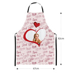 Personalized Heart Photo Apron Pink Love Valentine Apron