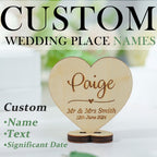 personalized wooden wedding placenames place cards wedding table decorations display