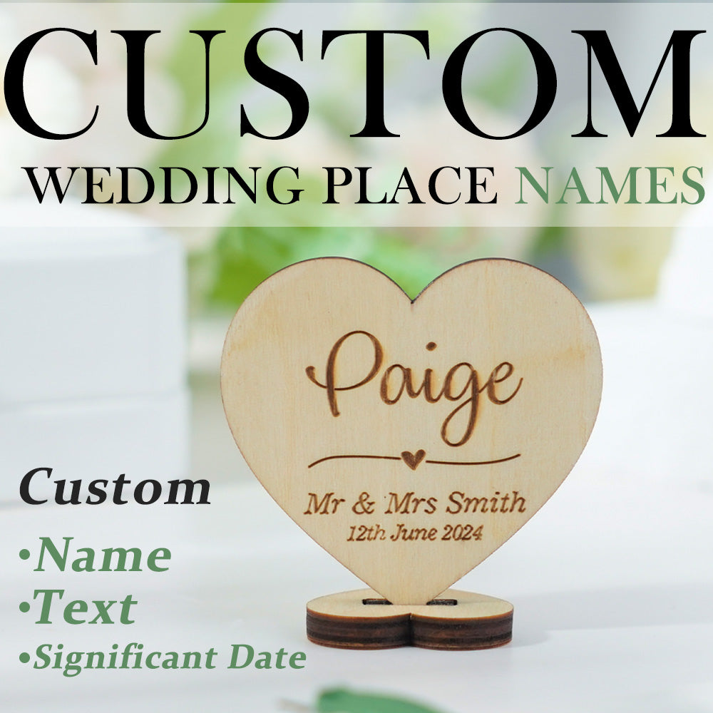 personalized wooden wedding placenames place cards wedding table decorations display