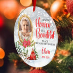 personalized photo with name ornament acrylic memorial keepsake oval