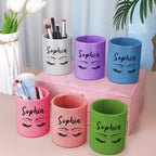 Personalized Glitter Color Make Up Brush Holder with Name Birthday Anniversary Gift for Women