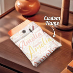 Personalized Name Book Cover with Pocket Book Cover Protector Gift for Book Lover