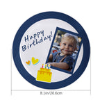 8.1 Inch Custom Photo Happy Birthday Ceramics Dinner Plates For Kids