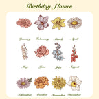 Personalized Cartoon Birth Flower Waterproof Bottle Carrier Bag for 40oz Stanley Tumbler Gift for Her