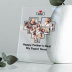 father s day gift custom photo plaque personalized glass nightlight custom gift for dad personalized gift