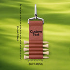 Personalized Text Golf Bag Tag Tee Holder with 5 Tees Golf Accessory Gift for Him